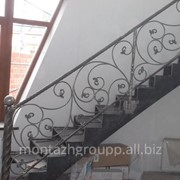 Кованые металлические перила для лестниц фото