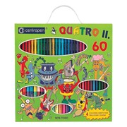Фломастеры CENTROPEN “Quatroll“, набор 60 предметов, 44 фломастера + 12 карандашей + 4 раскраски, 9396/60 фото