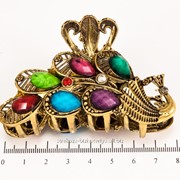 Краб (7 см.) бронзовый с цветными камнями 213160(4) фотография