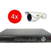 IP Комплект видеонаблюдения на 4 ул. камеры 1Mpx