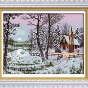 Набор для вышивания нитками “Снежный закат“ 130071 фото
