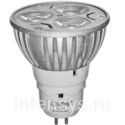 Лампа светодиодная (LED) 3 Вт, 220 В, GU5.3, теплый белый фото