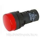Лампа сигнальная AD22-22DS красная, D=22мм, ~220В, светодиод. матрица фото