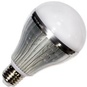 Лампа светодиодная (LED) 220 В, 9 Вт, E27, тепл. свет фото