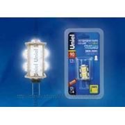 Лампа светодиодная Uniel LED-JC-12/1,2W/WW/G4 90 lm Corn блистер фото