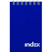 Блокнот INDEX Office classic, на гребне, голубой, кл., лам. обл., А7, 40 л фотография