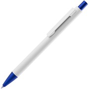 Ручка шариковая Chromatic White, белая с синим фото