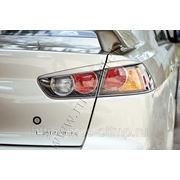 Накладки на задние фары (реснички) Mitsubishi Lancer X 2011-
