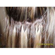 Коррекция нарощенных волос фото