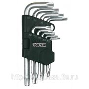 Ключи TORX c отверстием T10-T50 мм CrV, набор 9 шт., Topex фото
