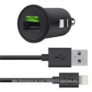 Belkin Lightning Cable W Зарядное устройство автомобильное для USB устройств (F8J090BT04BLK)