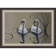 Набор для вышивки крестом “Пара лебедей“ Luka-S фото