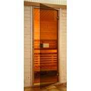 Стеклянные двери Saunax Classic 59x189 (бронза) фотография