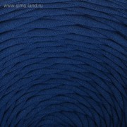 Пряжа трикотажная широкая 100м/320±15гр, ширина нити 7-9 мм (синий) МИКС фото