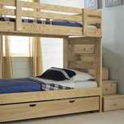 Двухъярусная кровать со ступеньками-ящиками Бенк фото