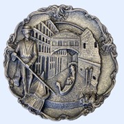 Тарелка Венеция ант.бронза 21x21x2 см фото