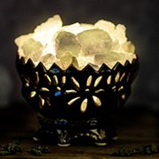 Соляной светильник “Круглый“ малый острый керамика 16 х 16 см фото