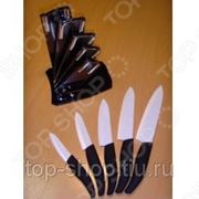 Набор керамических ножей из 5 шт. Цвет лезвия: белый фотография