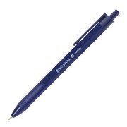 Ручка шариковая масляная автоматическая BRAUBERG “Trios“, СИНЯЯ, корпус синий, узел 0,7 мм, линия письма 0,35 фото
