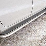 Пороги VW Amarok 2016-наст. время (с площадкой нерж. сталь 75х42 мм) фотография