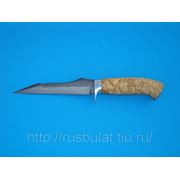 Нож «Пират-2» клинок из дамасской стали рукоять: карельская береза фото