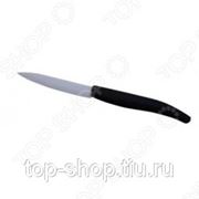 Нож керамический с черной рукоятью. Длина лезвия: 7,62 см. Цвет лезвия: белый