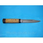 Нож «Разведчик-2» клинок из дамасской стали рукоять: береста фото