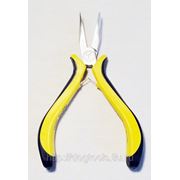 Тонкогубцы изогнутые TOPFINE Tools 4,5“ желто-черная ручка никель фото