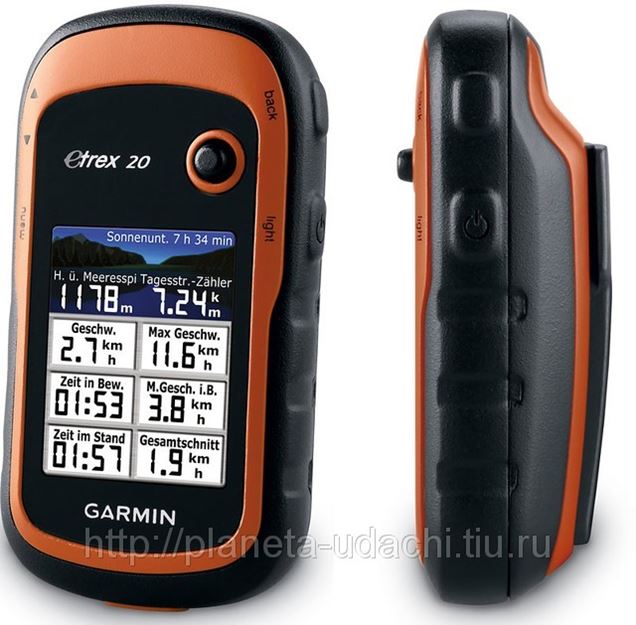 Портативный туристический GPS/ GLONASS навигатор Garmin eTrex 20 GPS в ...