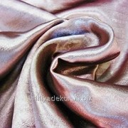 Портьерная ткань Блэкаут цвет бордово-коричневый рисунок волна-песок
