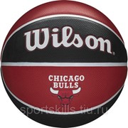 Мяч баск. WILSON NBA Team Tribute Chicago Bulls, арт.WTB1300XBCHI, р.7, резина, бут. кам, красно-чер фотография