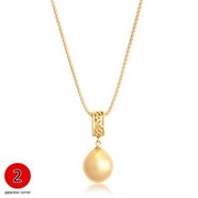 Подвески Жемчуг южных морей 11мм,750 проба фото