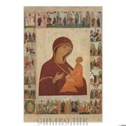 Икона Матери Божией Тихвинская, с акафистом XVI в. фото