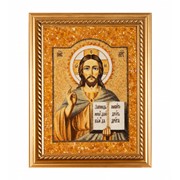 Икона из янтаря “Спас Вседержитель“ фото