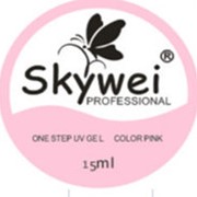 Гель “Skywei“ 15мл камуфлирующий розовый УЦЕНКА! фотография