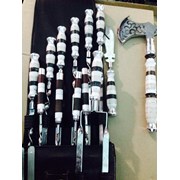 Наборы шампуров с ручками из искусственного камня  фото