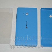 Крышка задняя синяя для Microsoft Lumia 540 + ПЛЕНКА В ПОДАРОК 4146 фотография