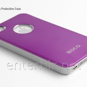 Чехол Hoco for iPhone 4/4S Alluminium Back case Purple(HI-P001PU), код 46336