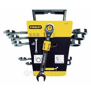 Ключи гаечные Stanley Набор из 8-ми комбинированных гаечных ключей с храповым механизмом в головке накидного ключа “Gear Wrench“ с профилем “MaxiDrive фото