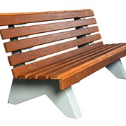 Скамейка бетонная со спинкой Парковый диван фотография