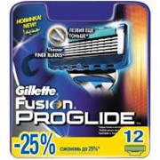 Сменные кассеты Gillette Fusion ProGlide 12 шт (7702018085934) фото