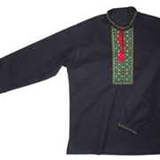 Рубашка мужская вышитая украинская, черная ЧБ-03, купить вышиванку в Харькове