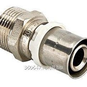 Соединение с НАРУЖНОЙ резьбой Ø16х 1/2' никель (пресс), VALTEC фото