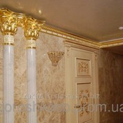 Золочение, серебрение декора, лепнины, резьбы фото