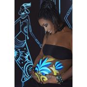 Боди-арт + фотосессия "Голубой лотос" накануне рождения ребёнка