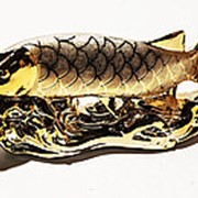 Статуэтка Золотая рыбка металл 25 см фотография