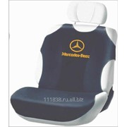 Чехлы-майки серые Mercedes для передних сидений Koszulki вышивка золото фото