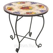 Керамический мозаичный стол на металлических ножках “де ля фрут“, керамика, 70х70х70 (675258) фото