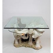 ALf 09078 слон со слоненком статуэтка + 2 стекла (84*50*60*115) (781592)