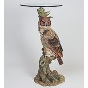 ALf 09157 статуэтка“сова на бревне“+ стекло (32*88*37*46) (781571) фотография